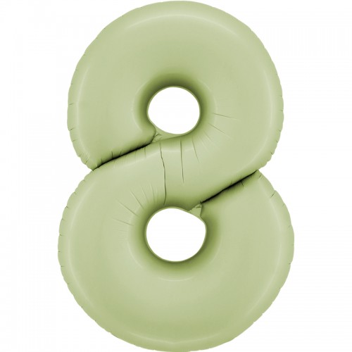 Balão Número 8 Verde Pastel